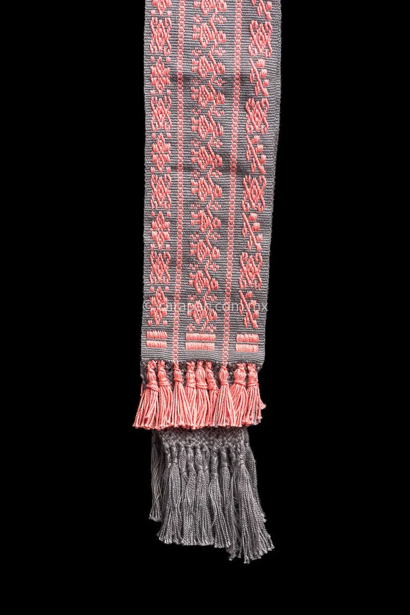 Purepecha Indigenous Textile Belt with Women Holding Hands