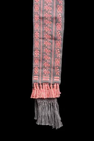 Purepecha Indigenous Textile Belt with Women Holding Hands