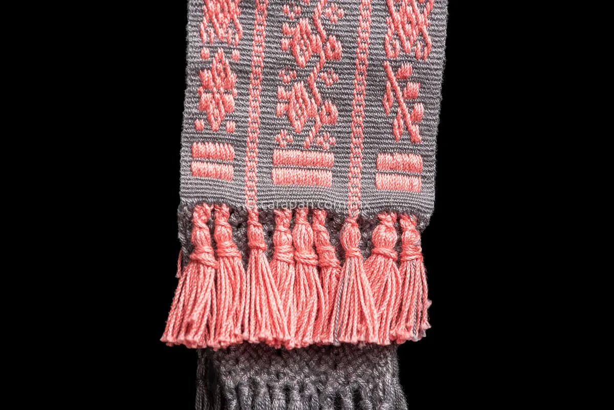 Purepecha Indigenous Textile Belt with Women Holding Hands