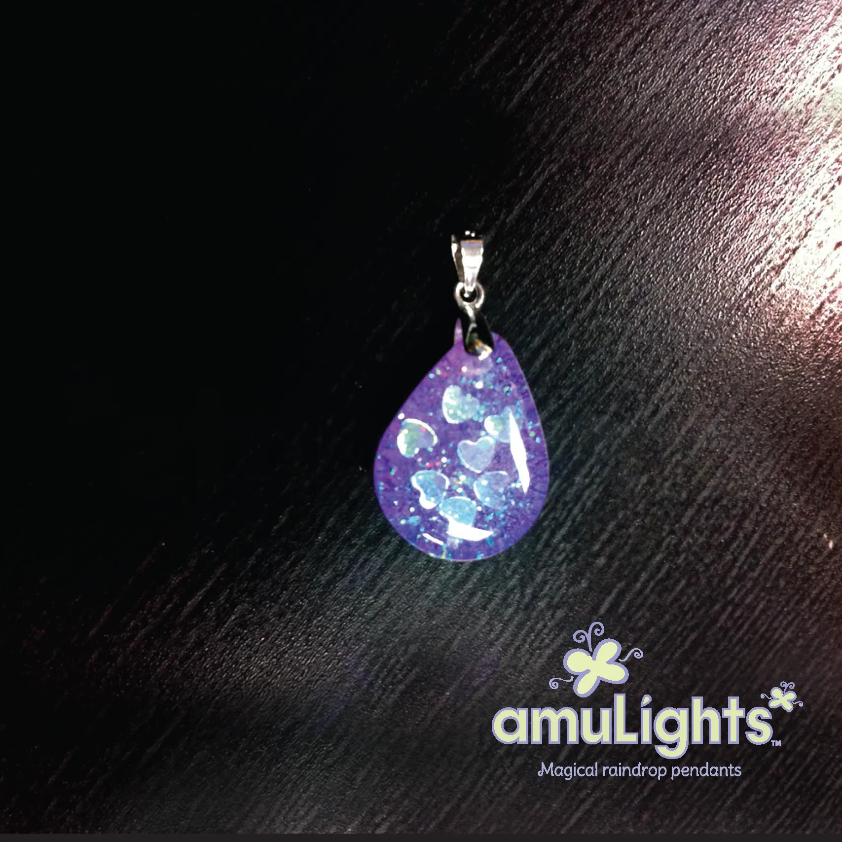 Purple RainbowDrop: Drop Pendant
