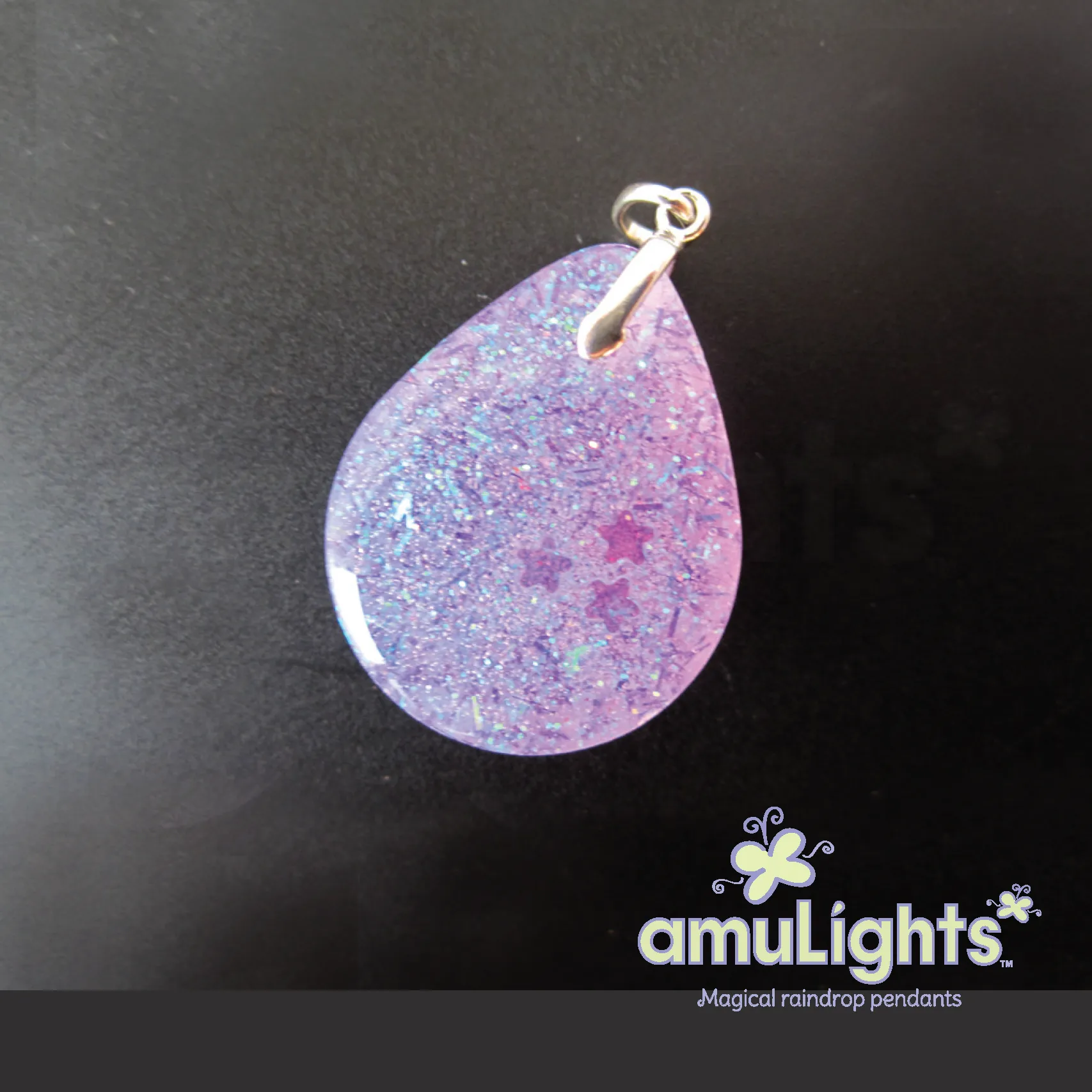 Purple RainbowDrop: Drop Pendant