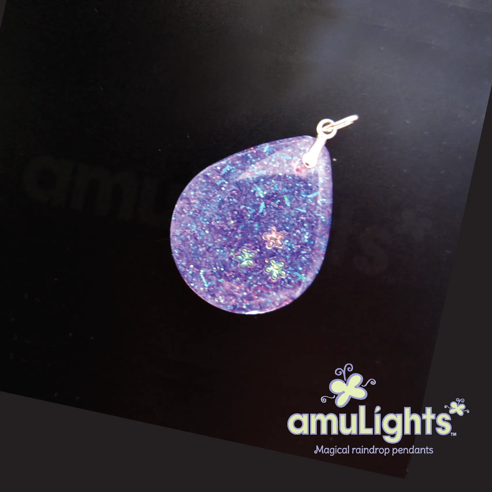 Purple RainbowDrop: Drop Pendant