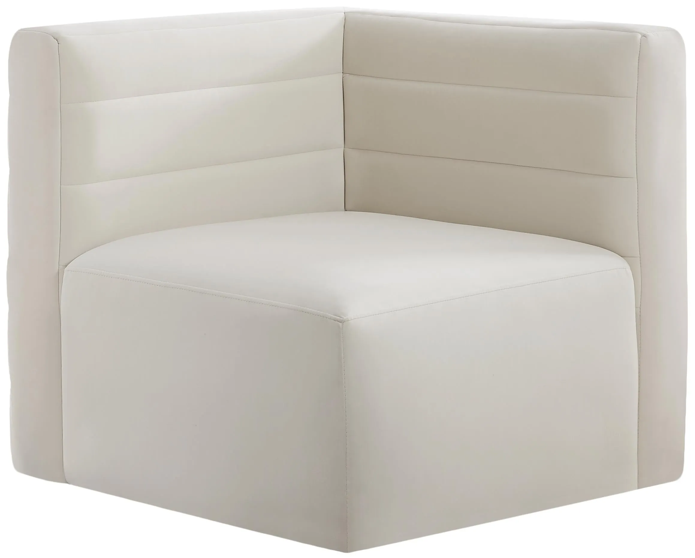 Quincy Cream Velvet Modular Corner Chair