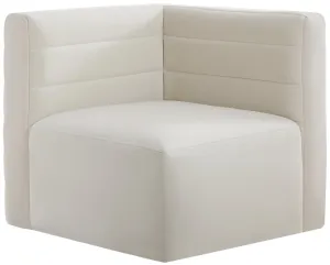Quincy Cream Velvet Modular Corner Chair