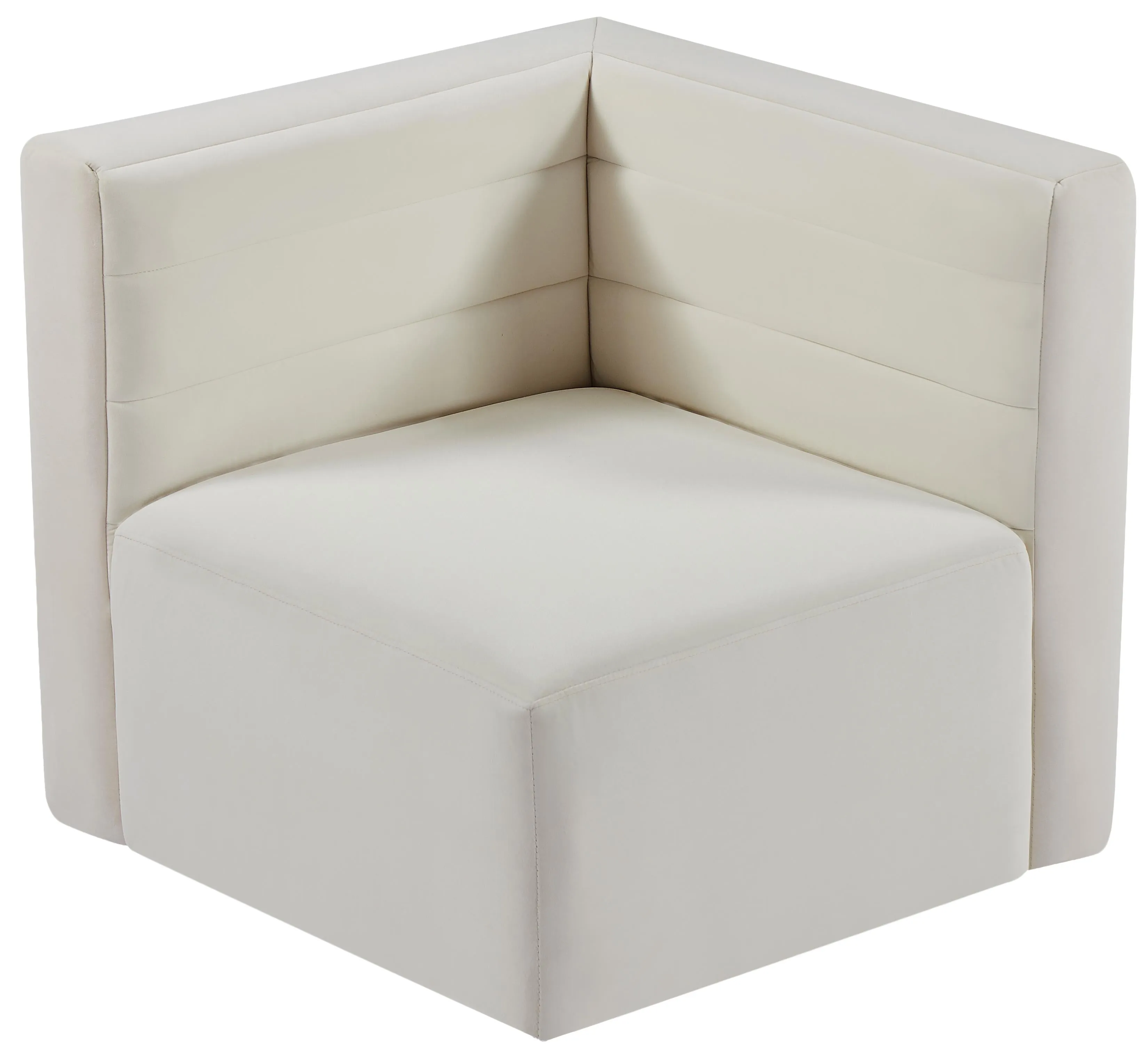 Quincy Cream Velvet Modular Corner Chair
