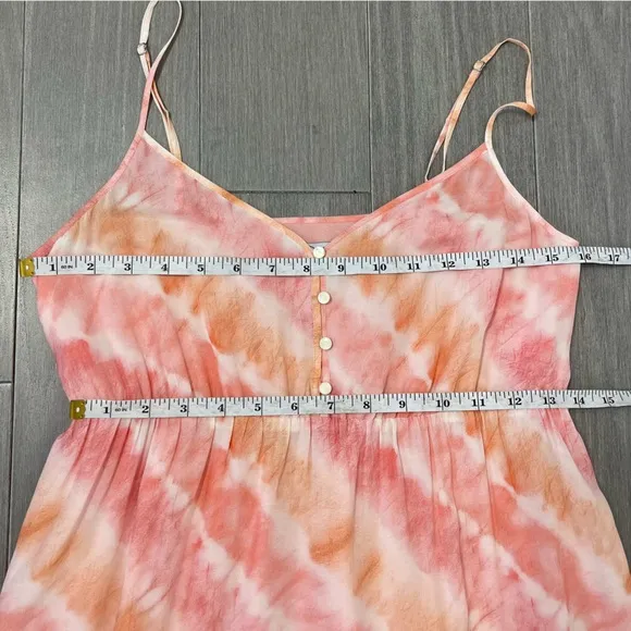 RAILS DELILAH SUNSET TIE DYE Dress Sun Summer Long Tiered Strappy Boho Revolve