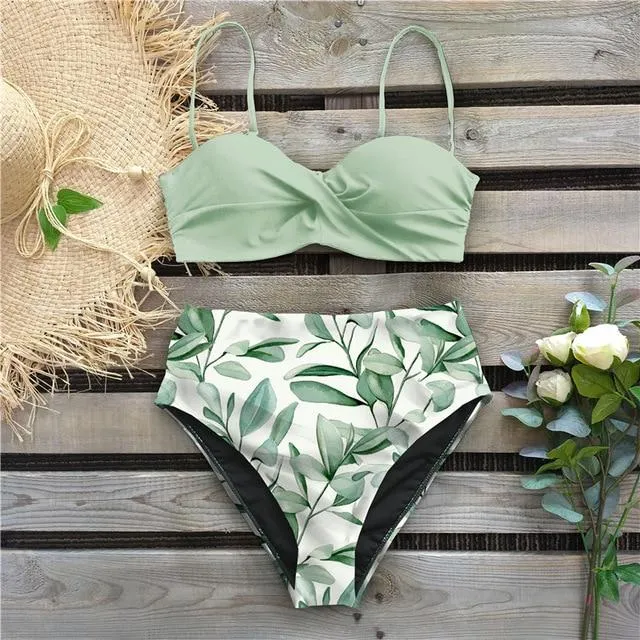 Raquel Leaf Print Bikini