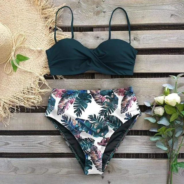Raquel Leaf Print Bikini
