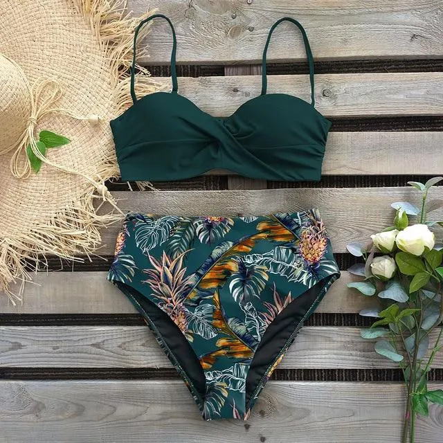 Raquel Leaf Print Bikini