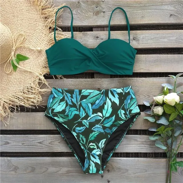 Raquel Leaf Print Bikini