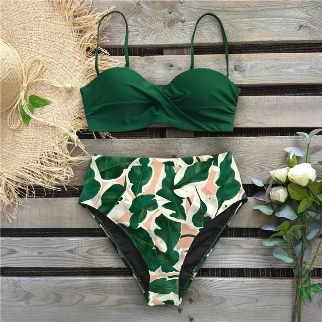 Raquel Leaf Print Bikini