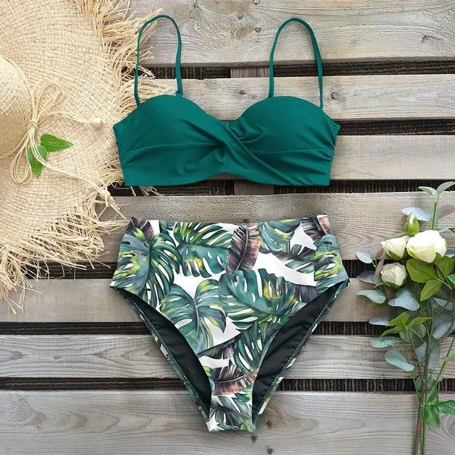 Raquel Leaf Print Bikini