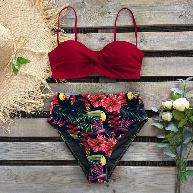 Raquel Leaf Print Bikini