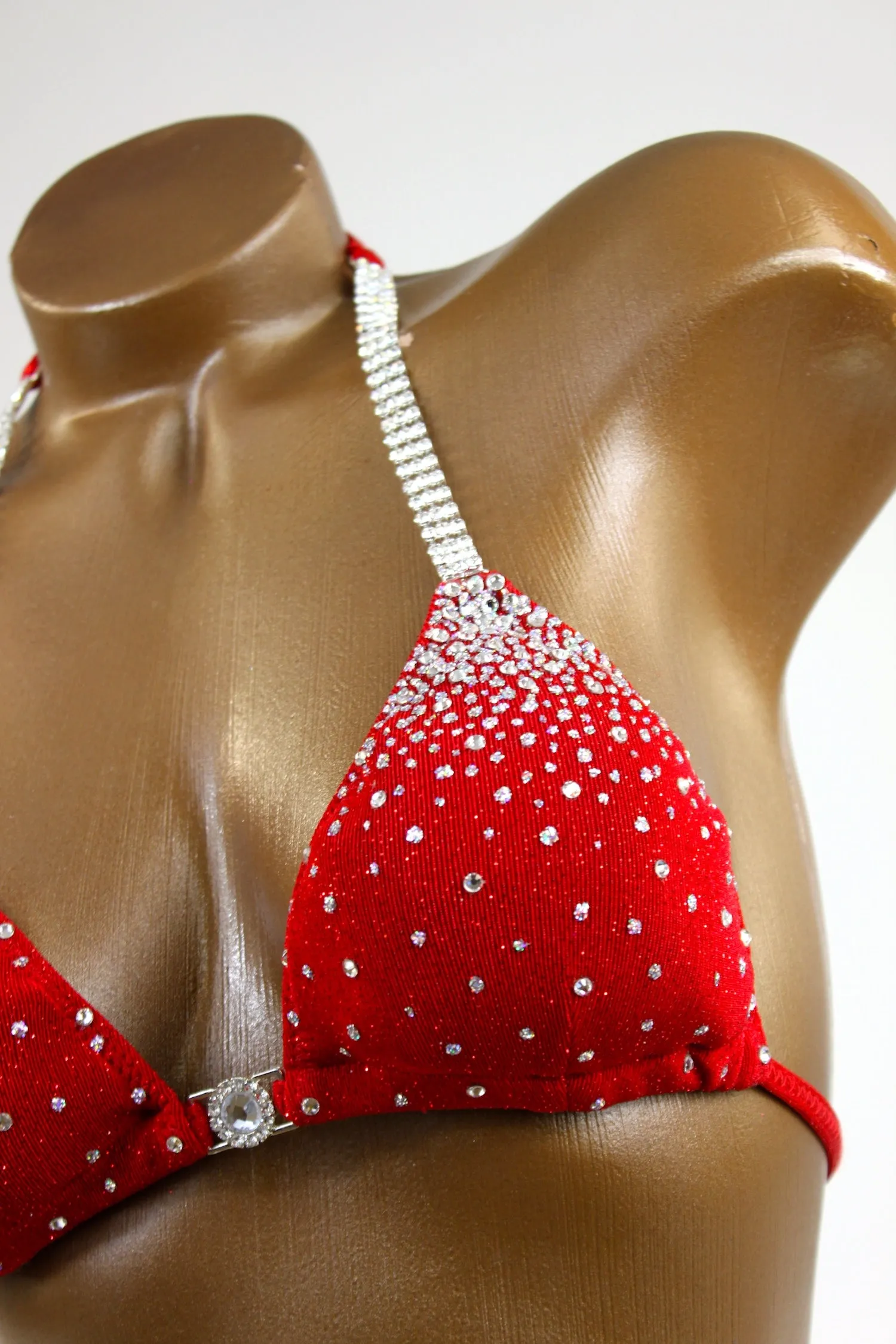 Red Slinky Glitter Bikini Suit