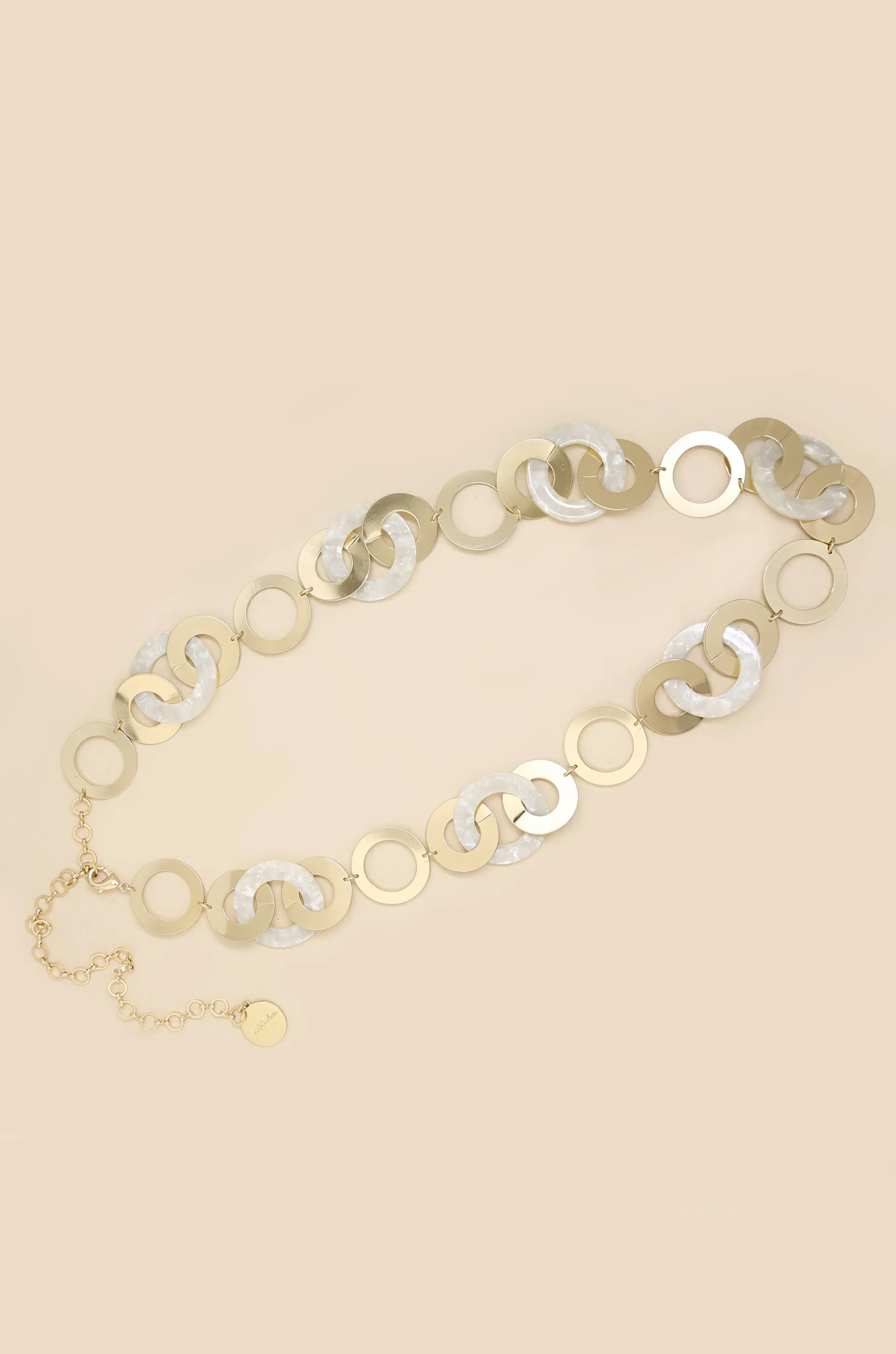 Resin and Gold Loop Belt