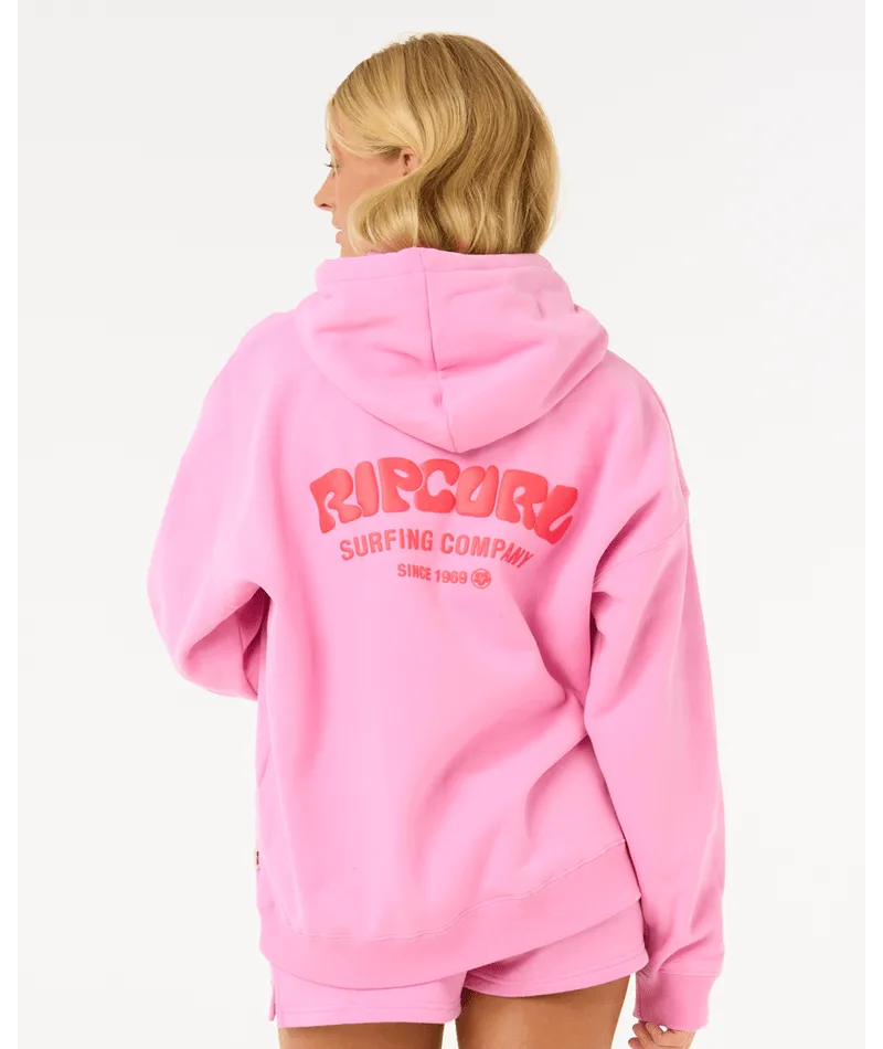 RIP CURL SURF PUFF HERITAGE HOOD - PINK