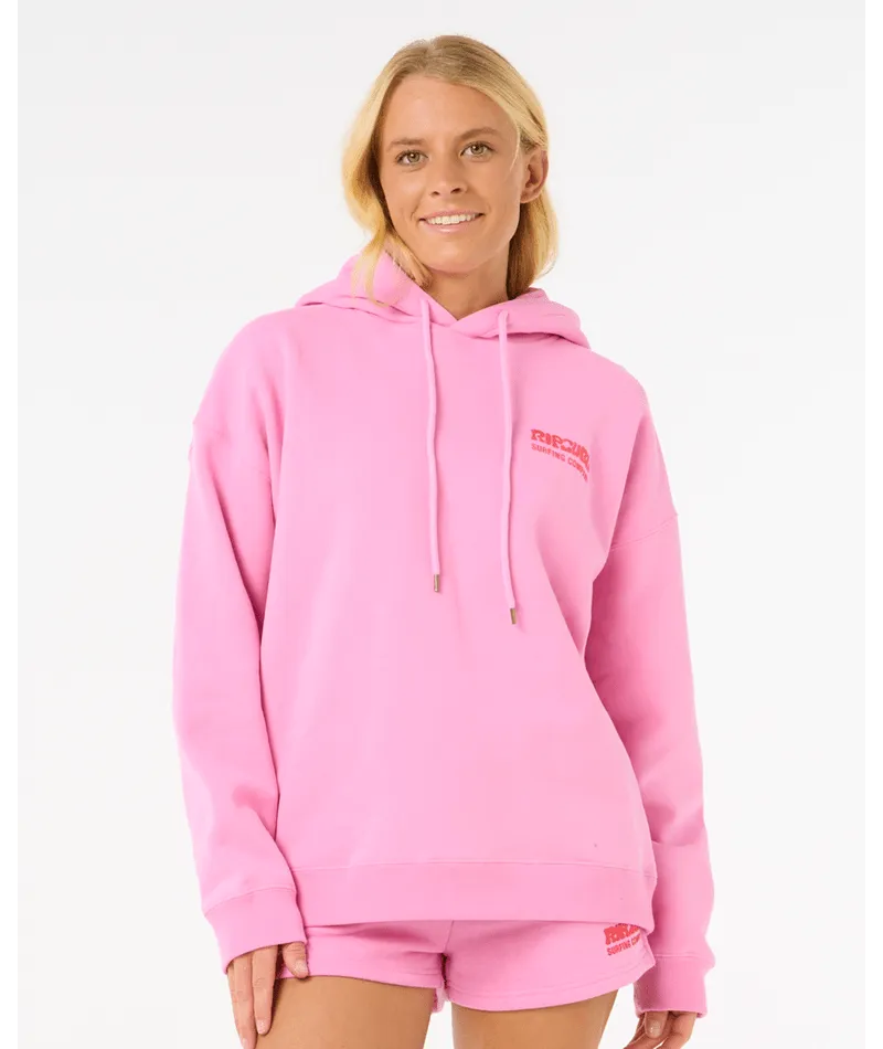 RIP CURL SURF PUFF HERITAGE HOOD - PINK