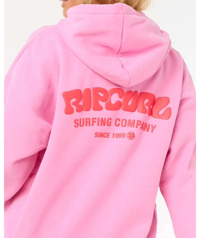 RIP CURL SURF PUFF HERITAGE HOOD - PINK