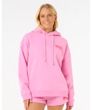 RIP CURL SURF PUFF HERITAGE HOOD - PINK