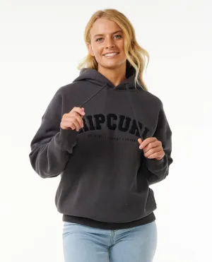 RIP CURL VARSITY HOODIE - WASHED BLACK/BLACK