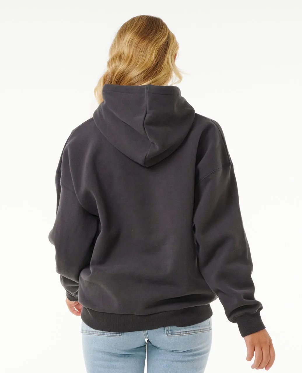 RIP CURL VARSITY HOODIE - WASHED BLACK/BLACK