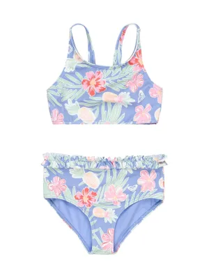 Roxy Pre-Girls Tropical Story Crop Top Set
