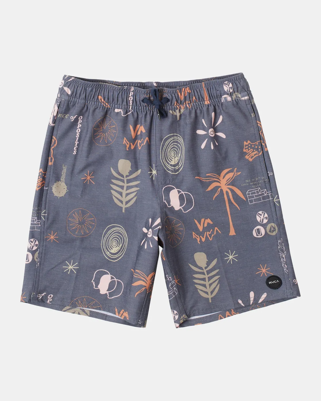 RVCA Boys Wild Card Elastic Boardshorts 16"