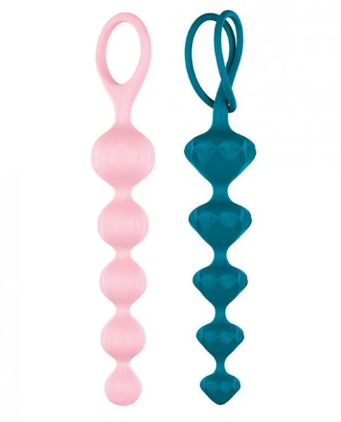 Satisfyer Soft Silicone Beads - Blue & Pink