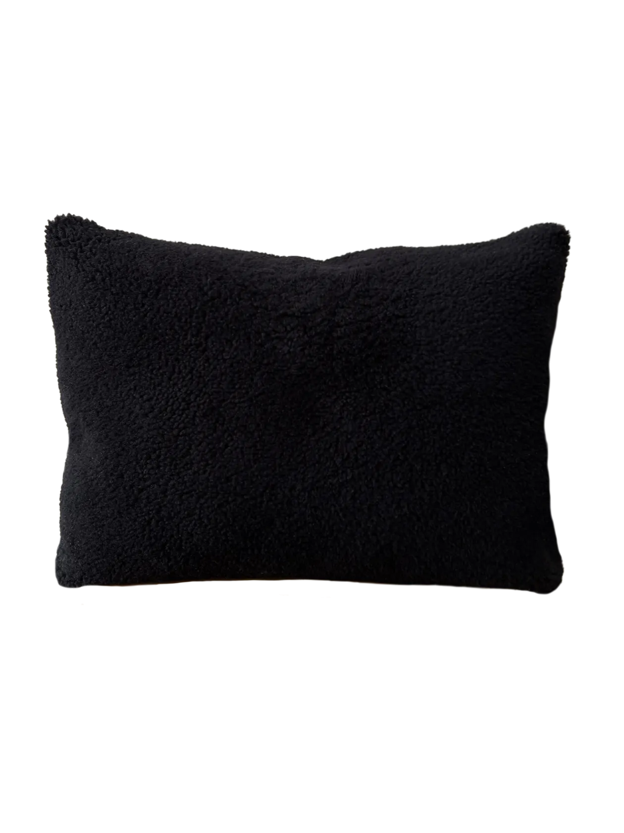 Shearling lumbar in black