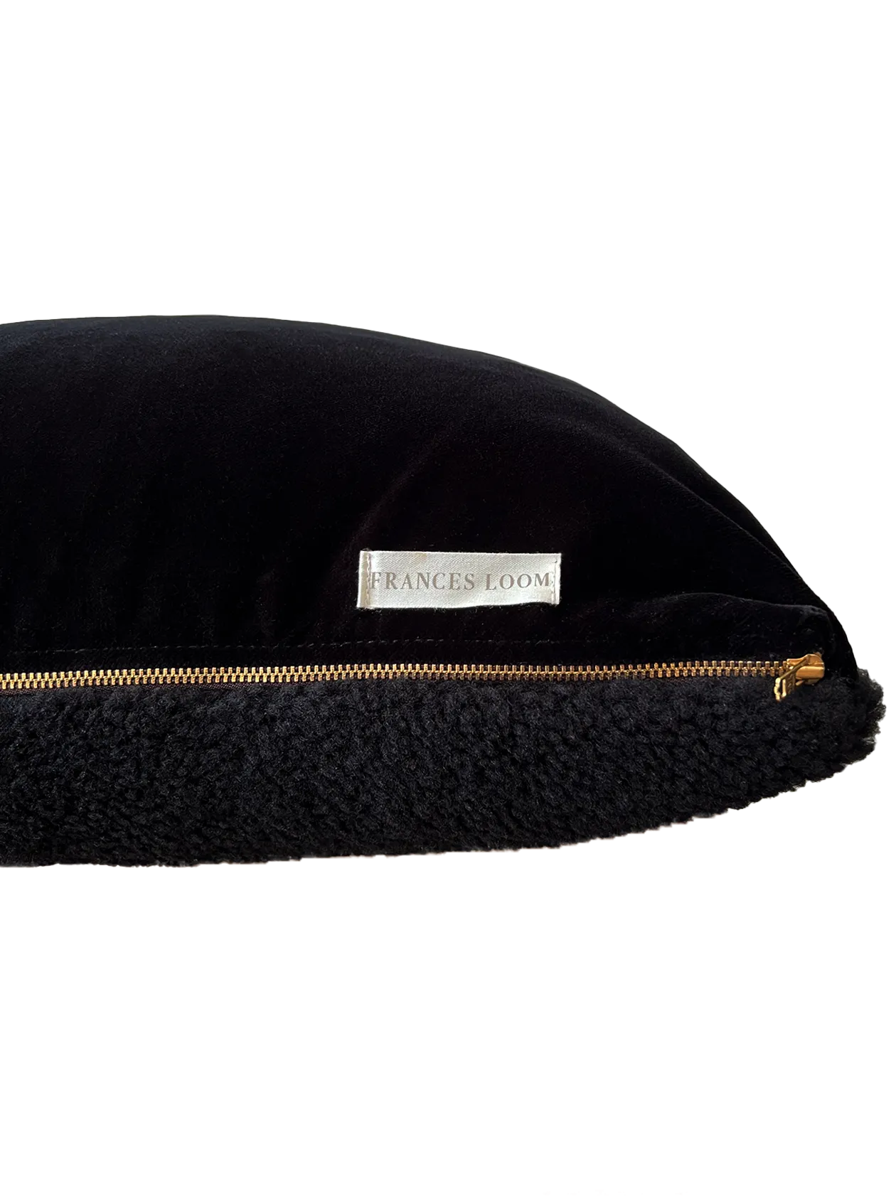 Shearling lumbar in black