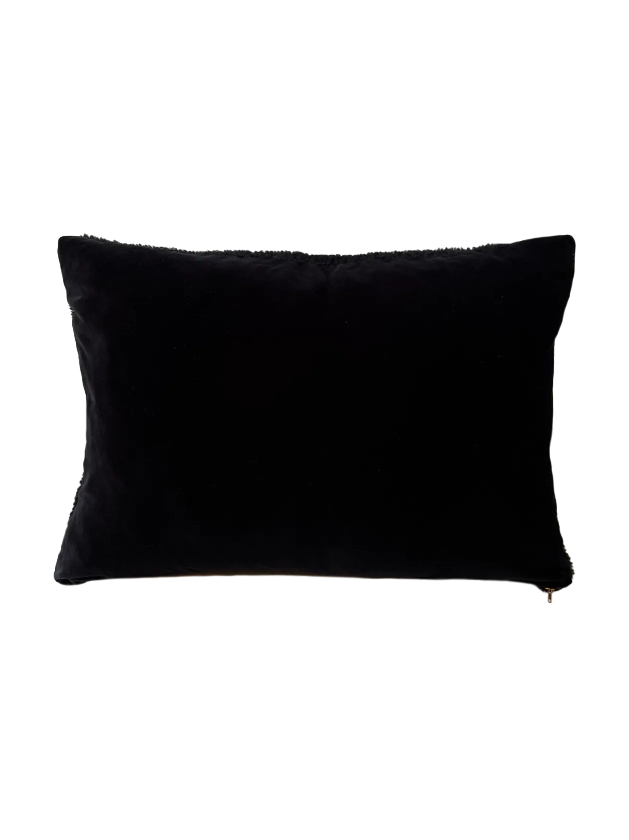 Shearling lumbar in black