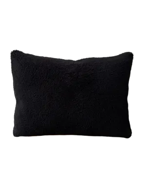 Shearling lumbar in black