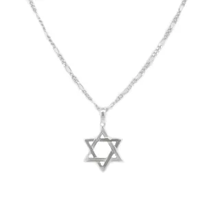 Silver Star of David Necklace
