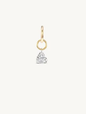 Small Heart Pierced Diamond Charm for Chains