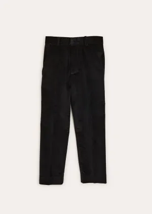 Smart Velvet Trousers In Black (4-10yrs)