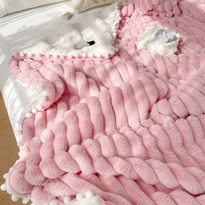 soft coral  leisure blanket