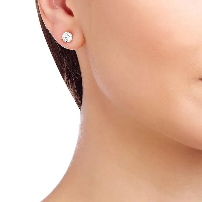 Solitaire Stud Earrings