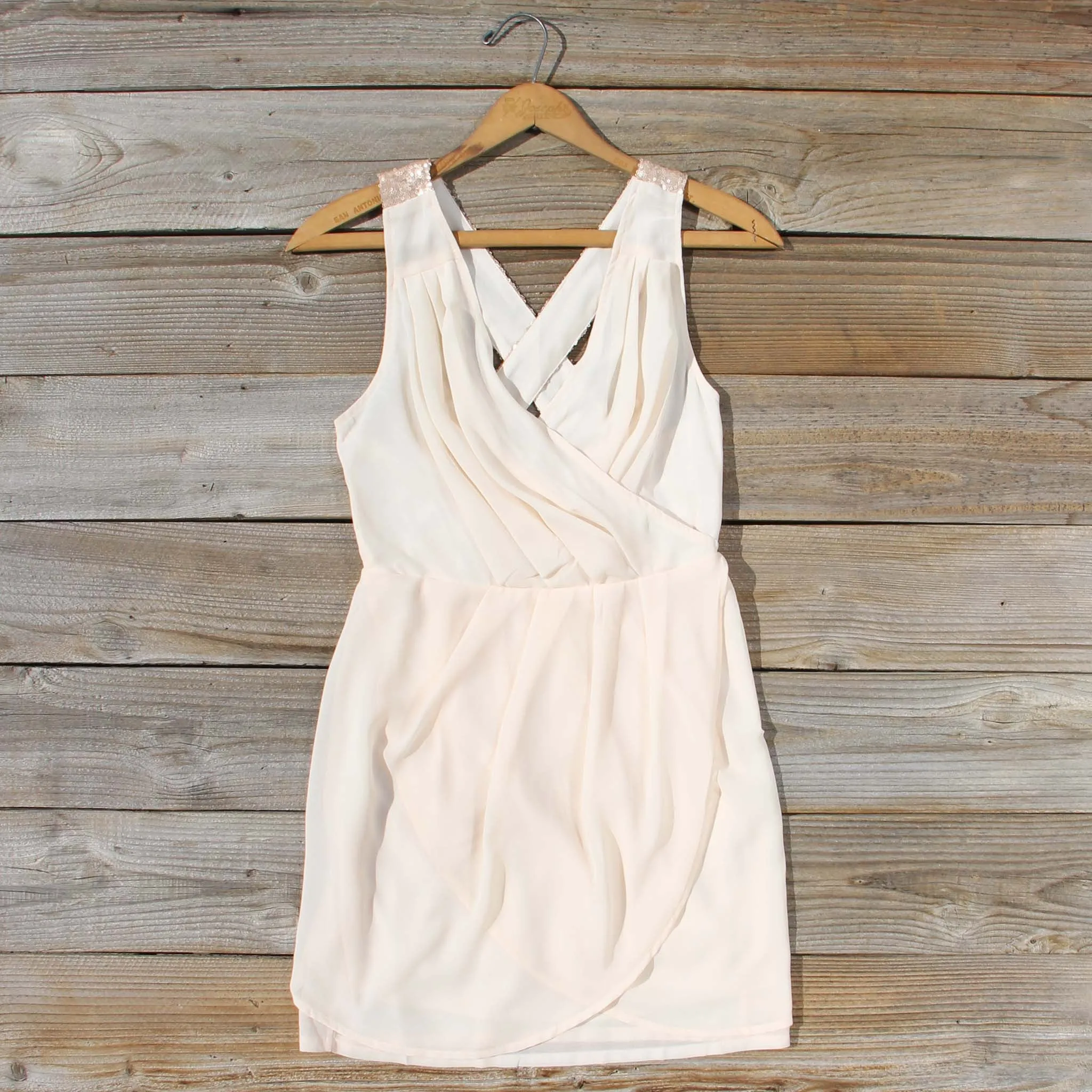 Sparkling Shadows Dress in Cream
