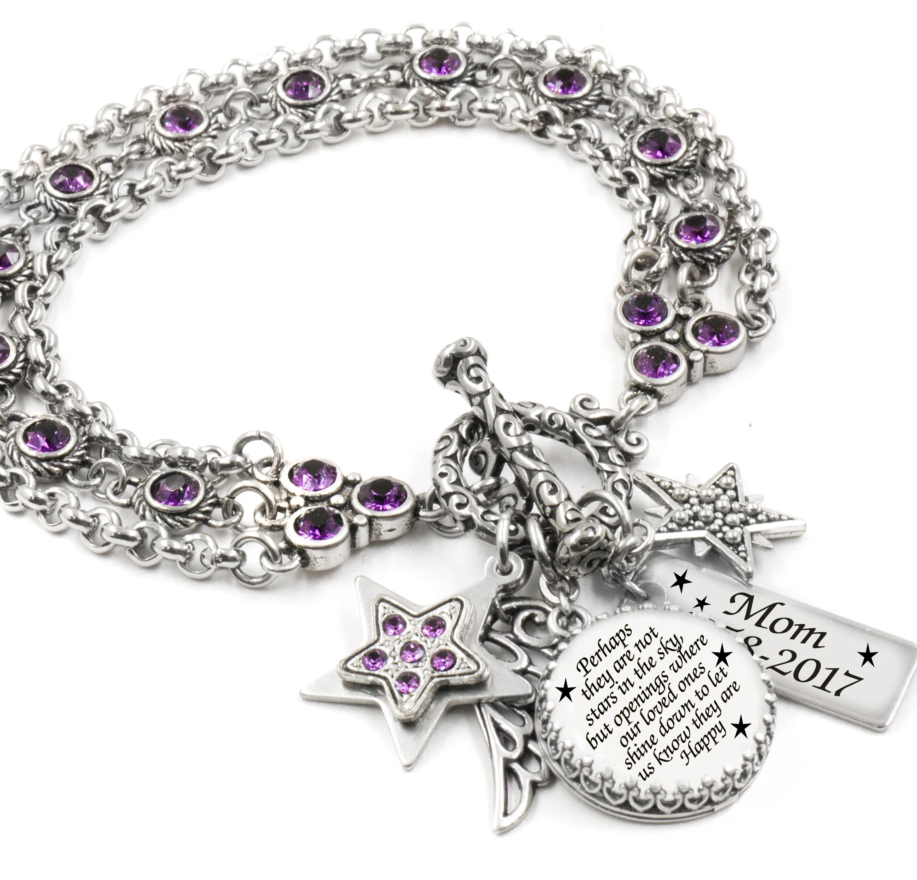 Stars in the Sky, Inspirational Charm Bracelet