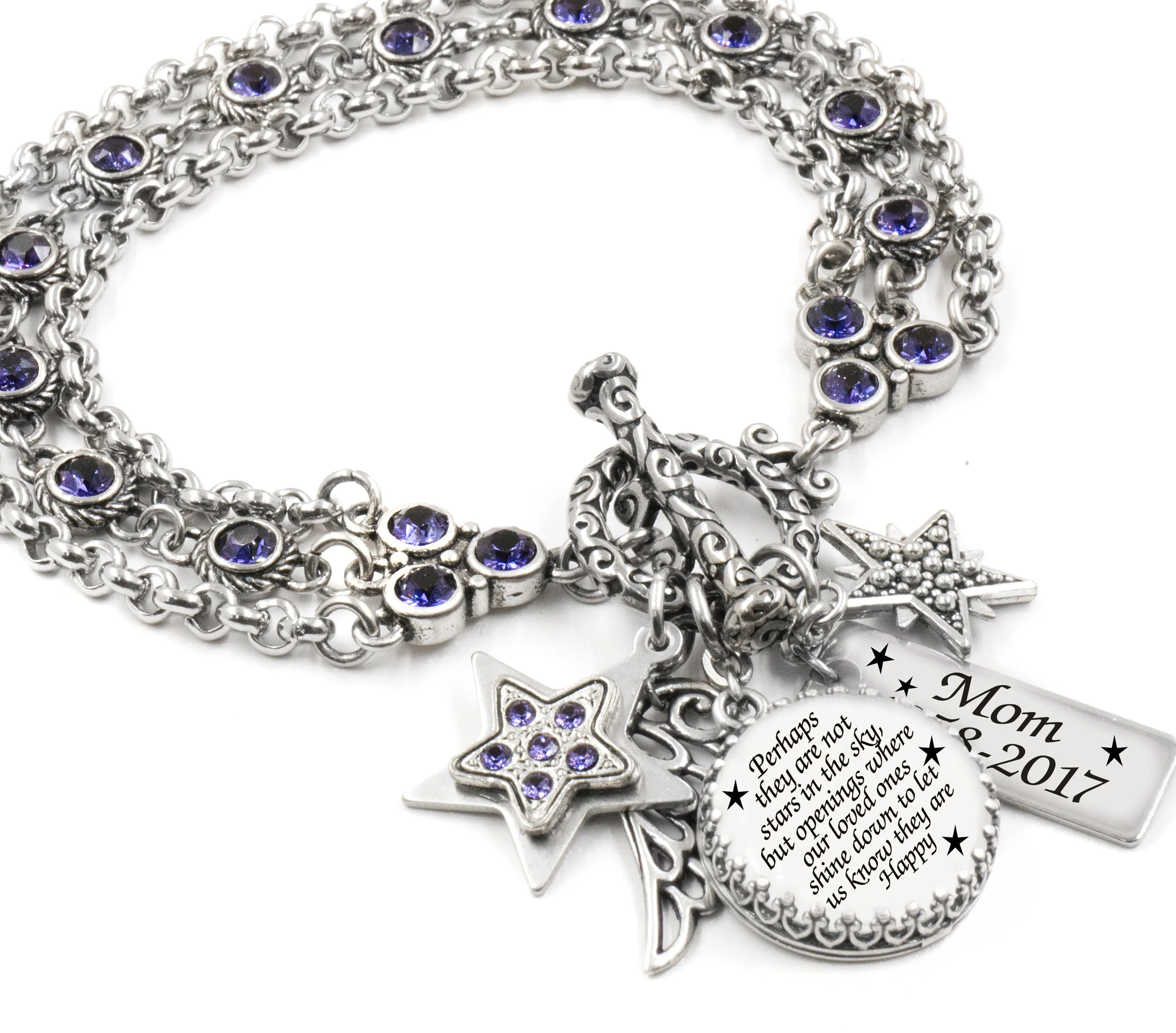Stars in the Sky, Inspirational Charm Bracelet
