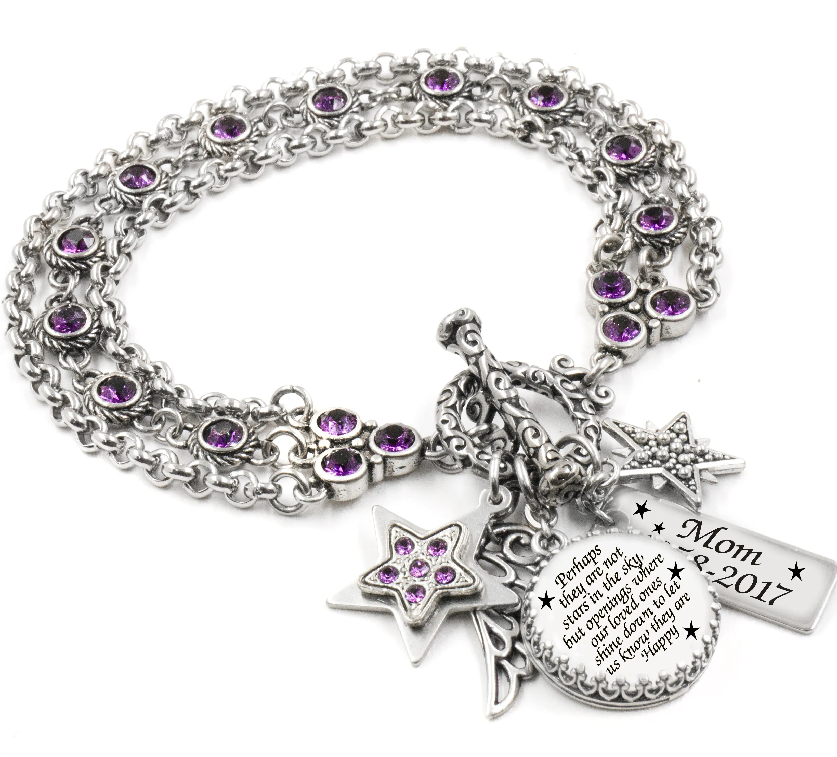 Stars in the Sky, Inspirational Charm Bracelet