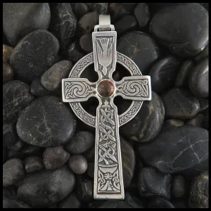 Sterling Silver Colum Cille Pectoral Cross Pendant