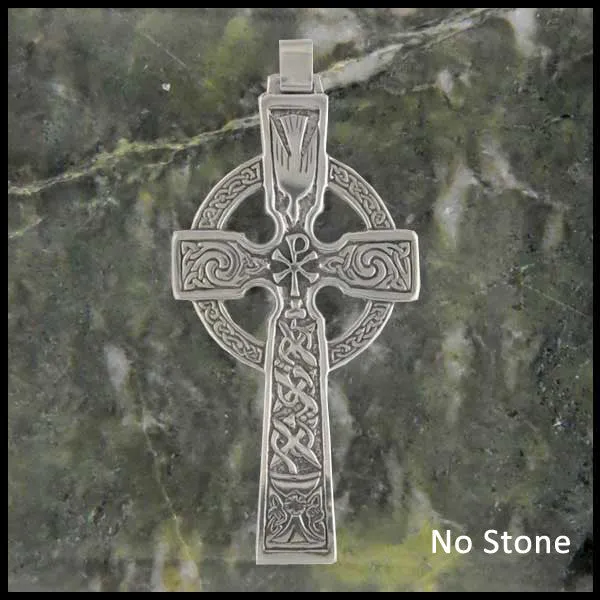 Sterling Silver Colum Cille Pectoral Cross Pendant