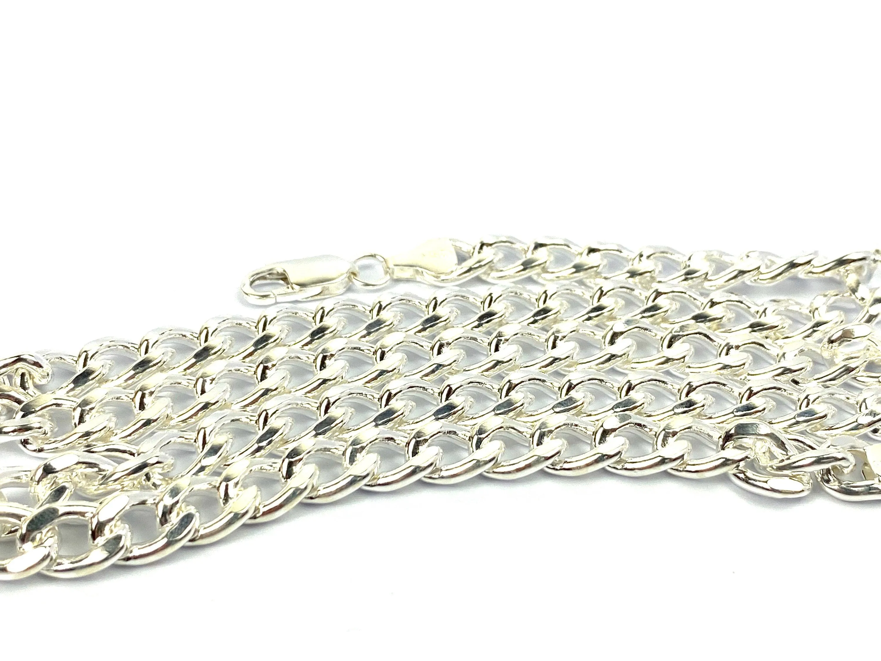 Stunning 20” Sterling Silver Curb Chain, Sku SM96LC-20