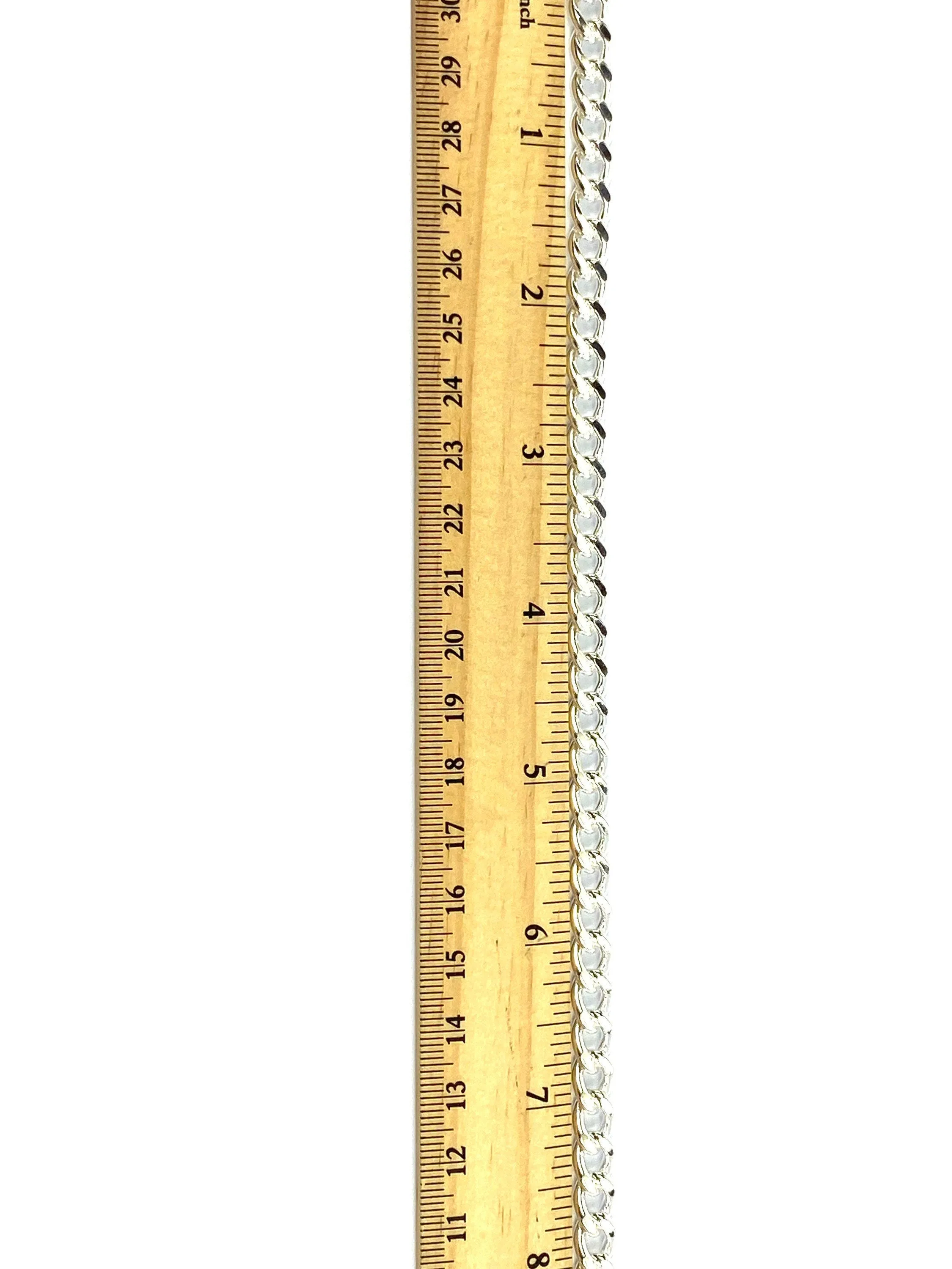 Stunning 20” Sterling Silver Curb Chain, Sku SM96LC-20