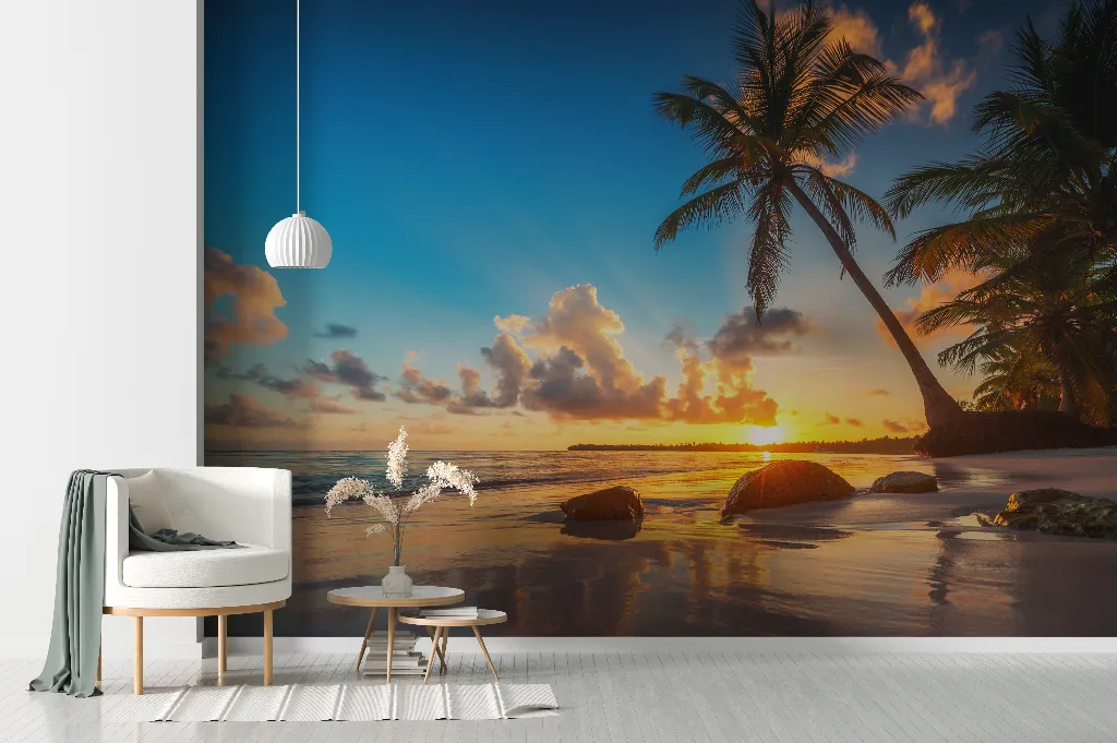 Sunset Beach Wallpaper Mural