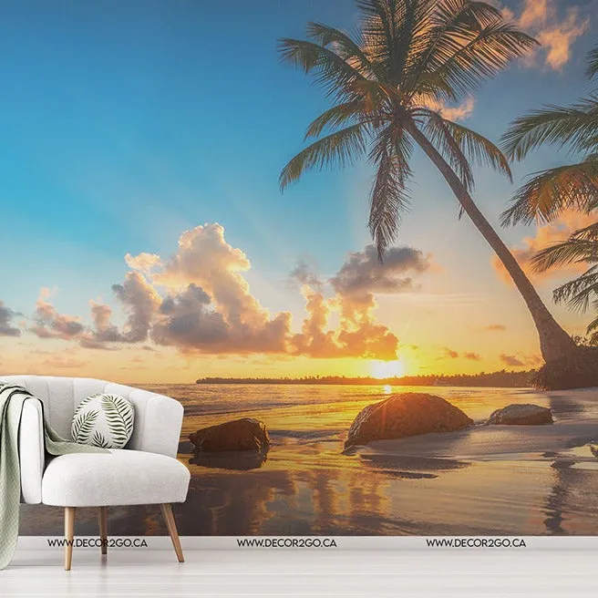Sunset Beach Wallpaper Mural