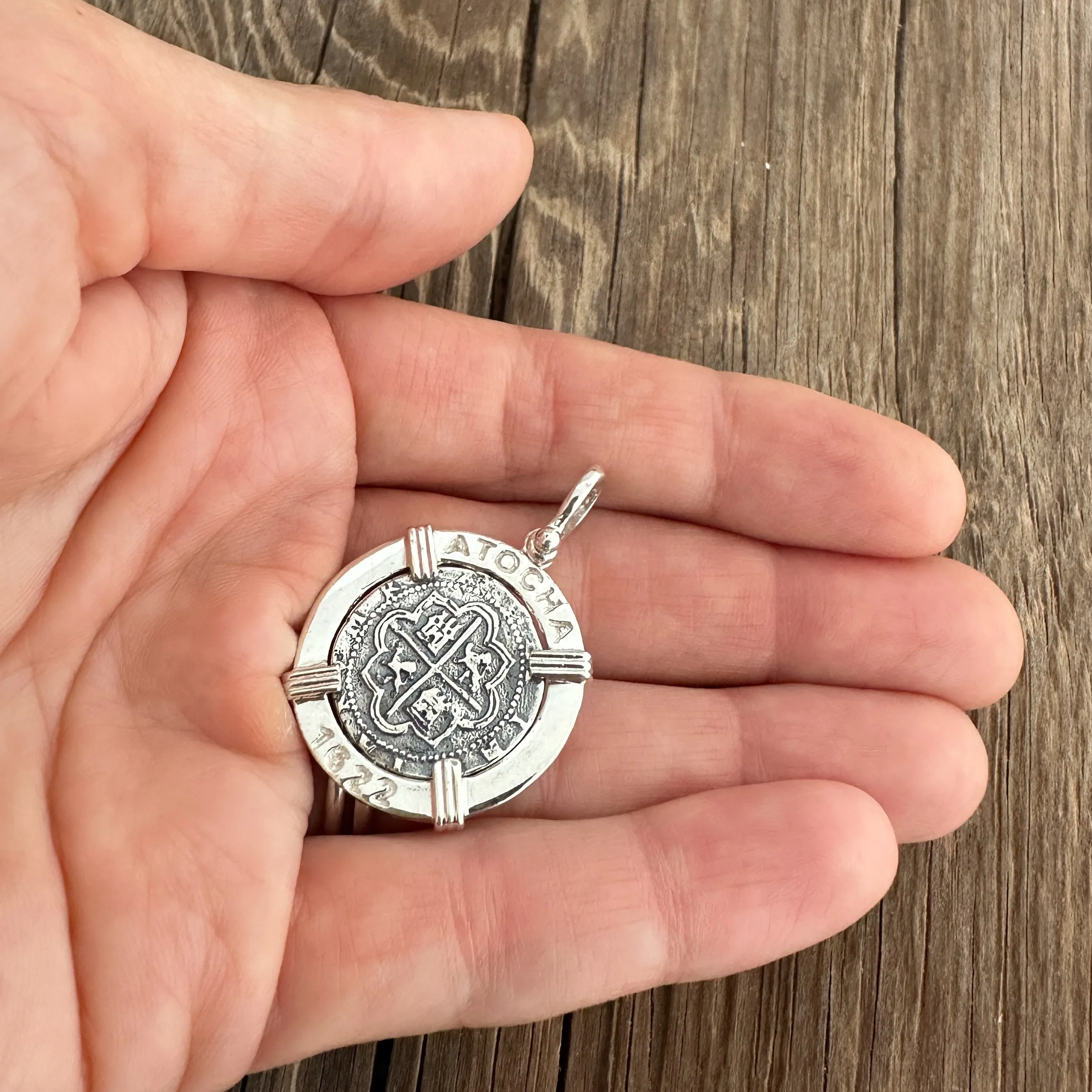 Tales of the ATOCHA - Atocha Re-creation Coin Pendant in Silver Mount