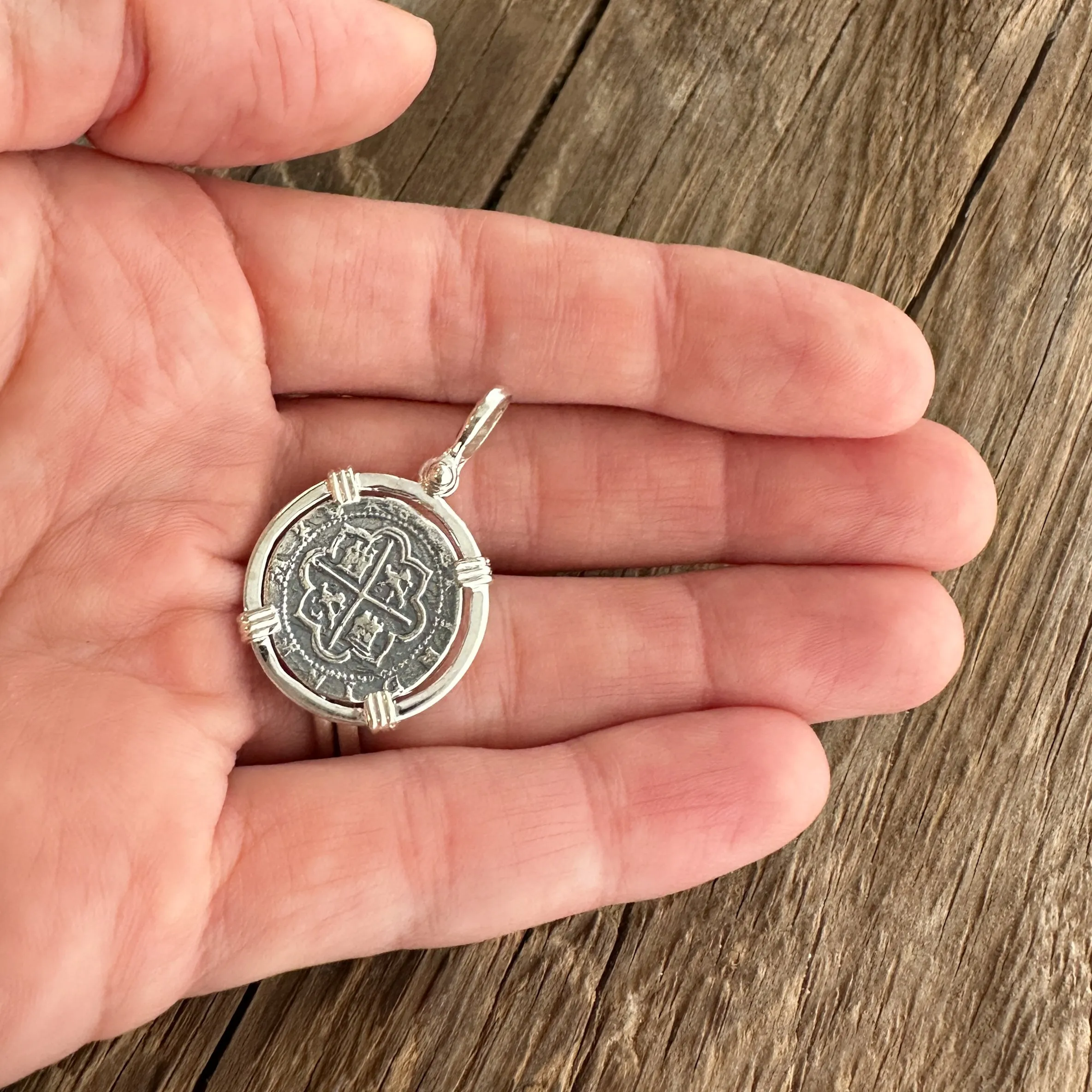 Tales of the ATOCHA - Atocha Re-creation Coin Pendant in Silver Mount