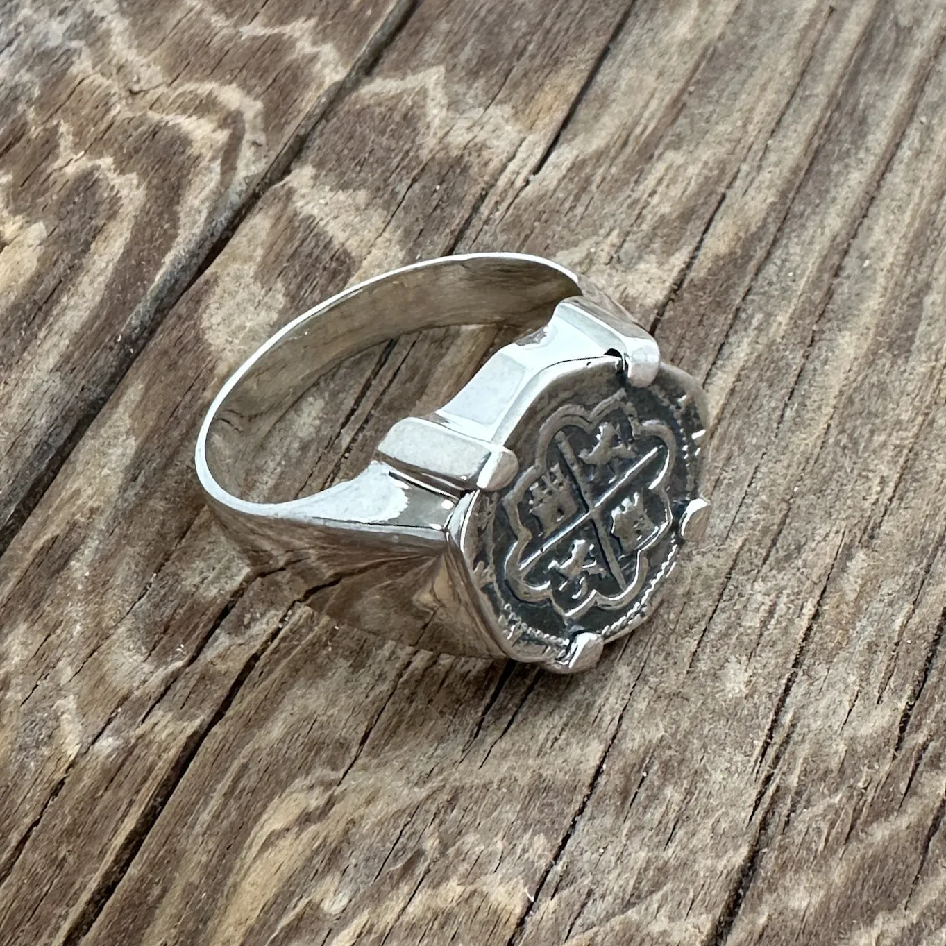 Tales of the ATOCHA - Atocha re-creation coin set in Sterling Silver Ring. NEW!